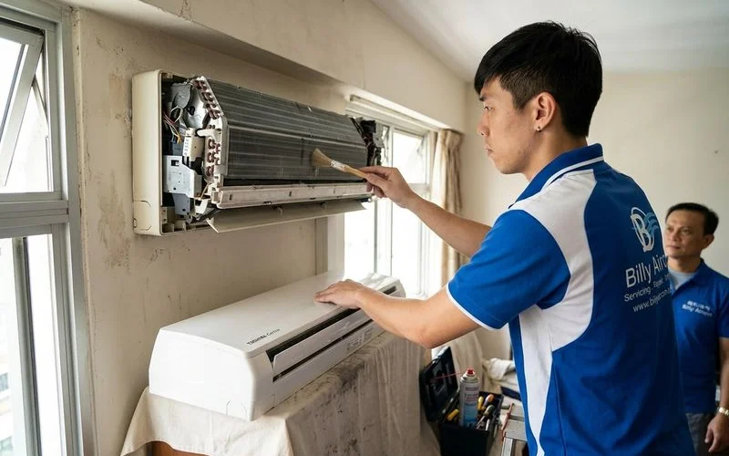 Toshiba Carrier indoor unit during professional servicing