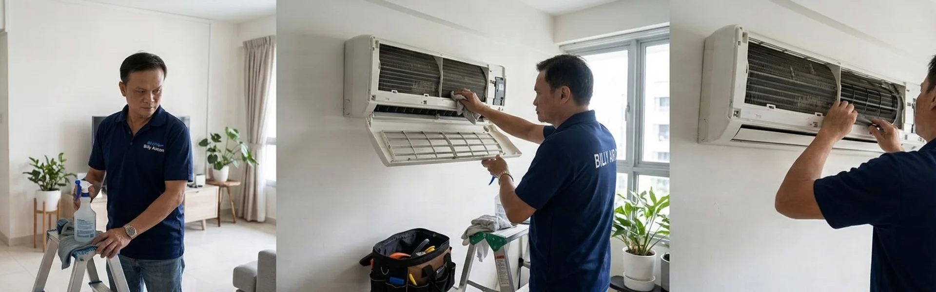 Professional aircon chemical wash service in Singapore