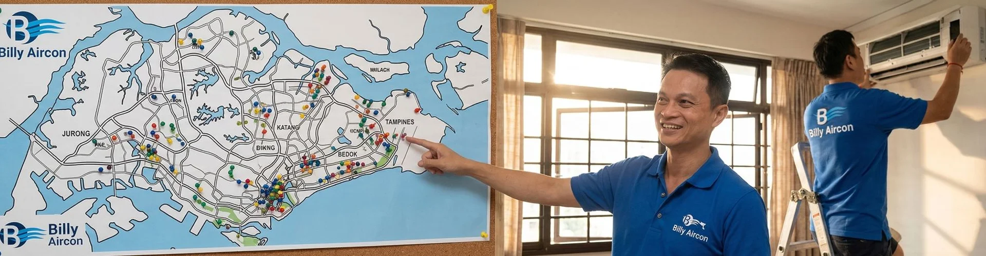 Billy Aircon service areas across Singapore